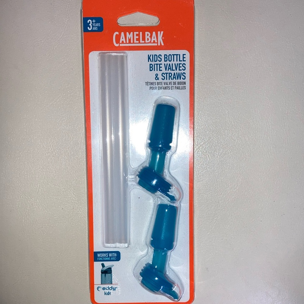 CamelBak Kids Bottle Valves and Straws - Blue and White NWT